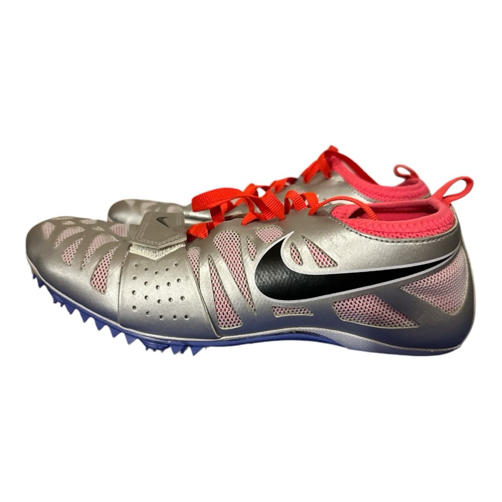 Nike Zoom Celar Women Running Track Spikes Pink Chrome SIlver